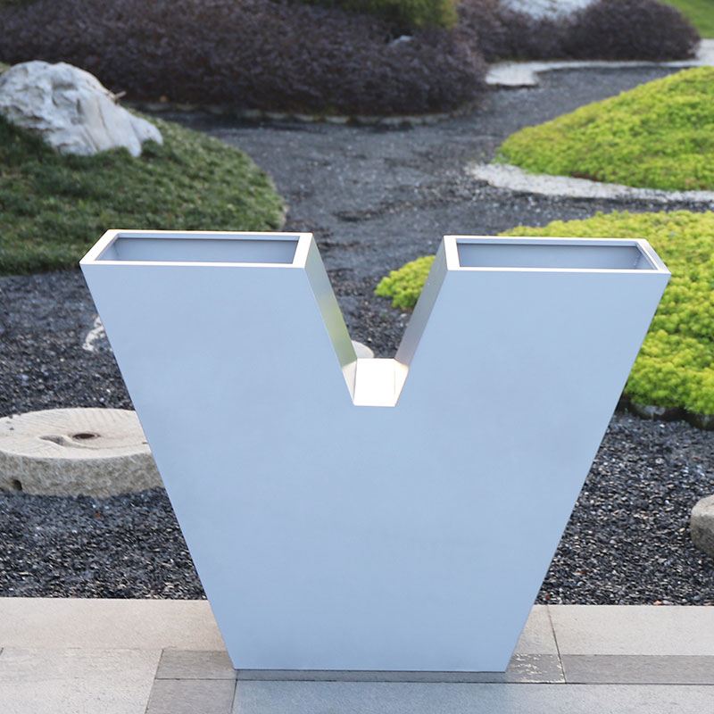 V shaped Flower Planter Pots for Square
