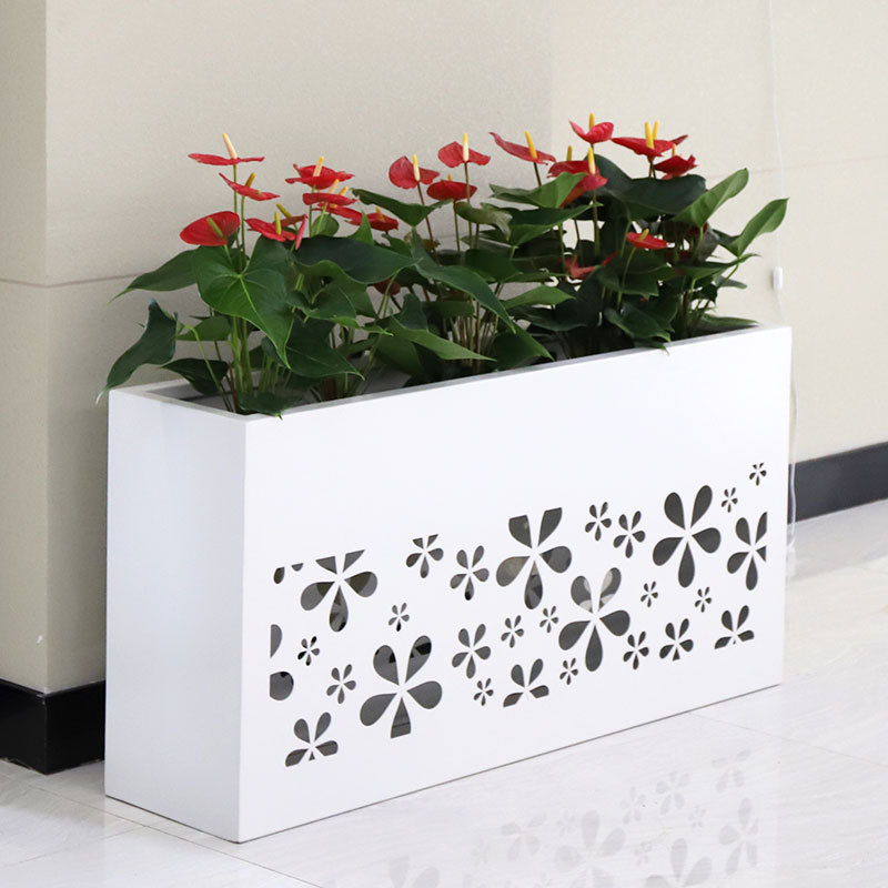Hollow Carved Flower Stand Planter Box
