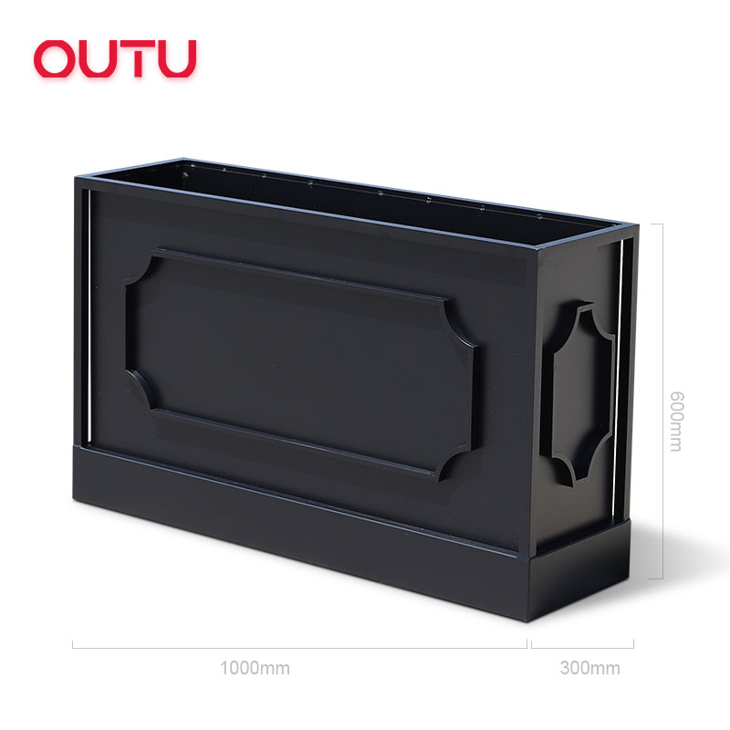 Concave Convex Design Aluminum Planter