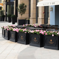 Concave Convex Design Aluminum Planter