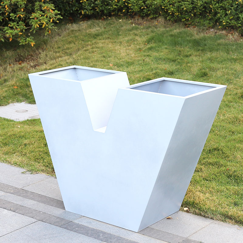V shaped Flower Planter Pots for Square