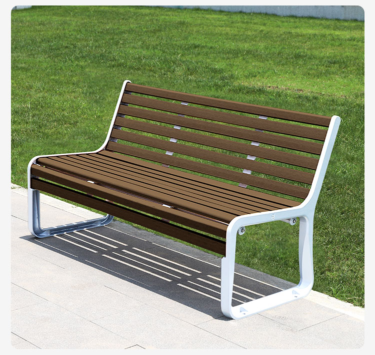 PS Plastic Polywood Outdoor Park Bench,Garden Benches with Aluminum Frame