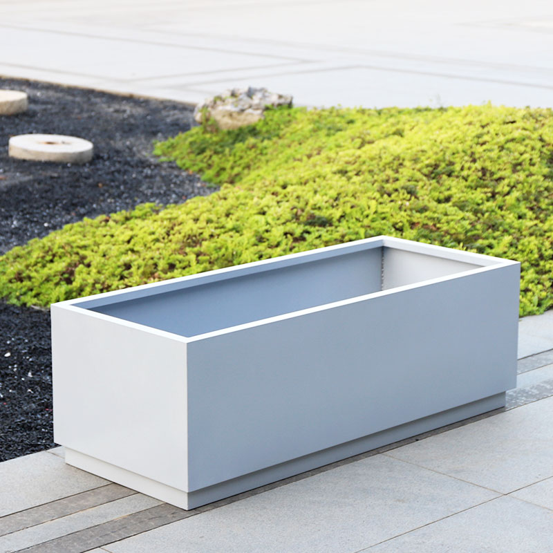 Outdoor Large Square Metal Planter Box