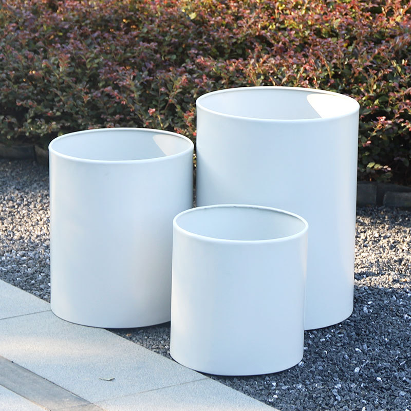 Stainless Steel Modern Outdoor Pots Planters