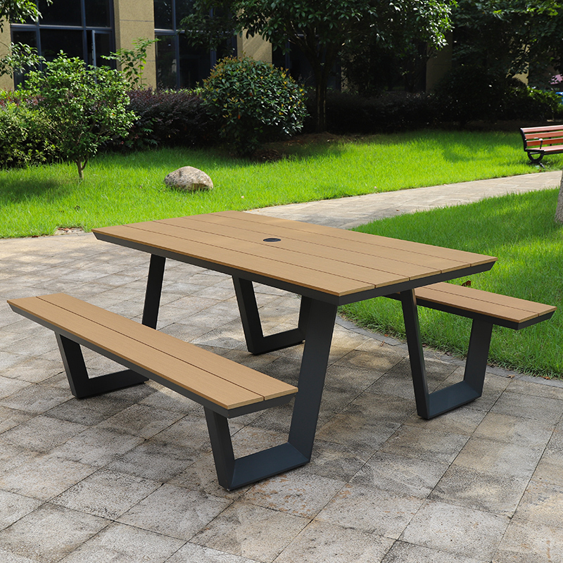 Outdoor Picnic Table Eco-friendly Plastic wood Table and Chairs Set