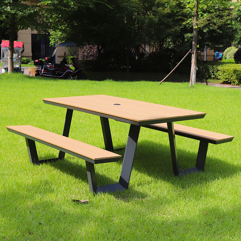 Outdoor Picnic Table Eco-friendly Plastic wood Table and Chairs Set