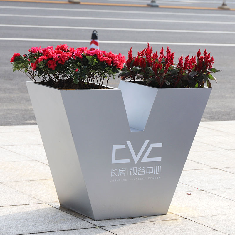 V shaped Flower Planter Pots for Square
