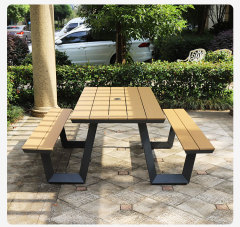 Outdoor Picnic Table Eco-friendly Plastic wood Table and Chairs Set