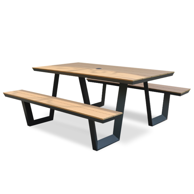 Outdoor Picnic Table Eco-friendly Plastic wood Table and Chairs Set