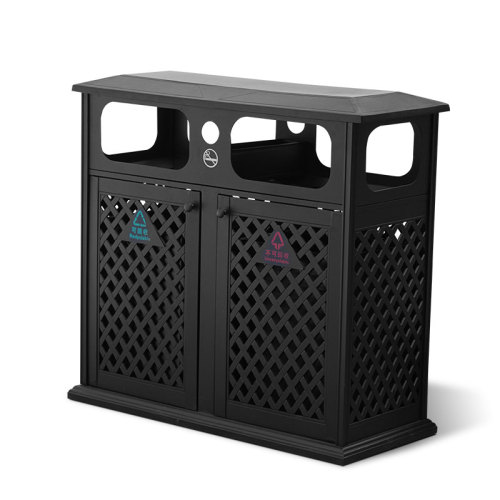 Aluminum Metal Double Recycling Waste bin