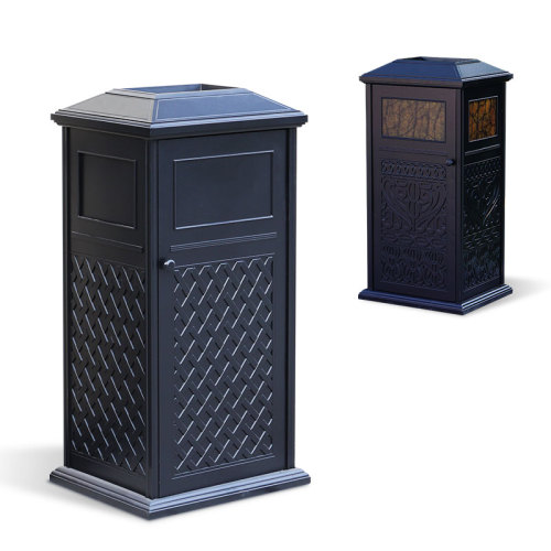 Outdoor Aluminum Trash Can for Comercial Use