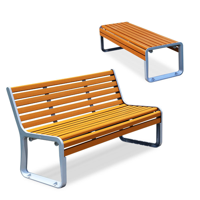 Outdoor Solid Wood Patio Bench for Garden,Garden Benches with Aluminum