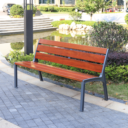 Modern Stylish Wooden Park Chair Street Seating Furniture Outdoor Garden Bench with 3 Seaters