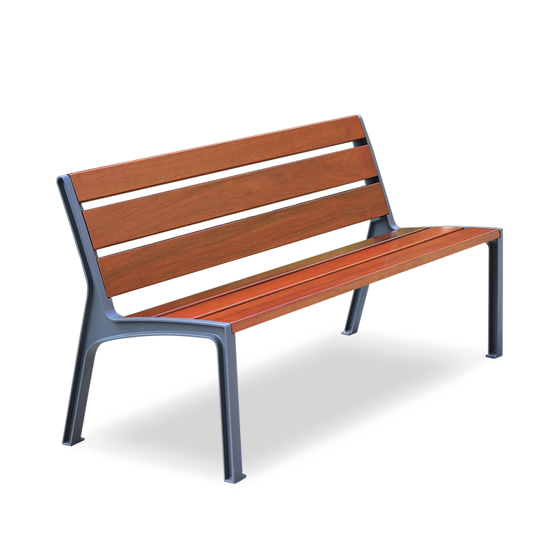 Modern Stylish Wooden Park Chair Street Seating Furniture Outdoor Garden Bench with 3 Seaters
