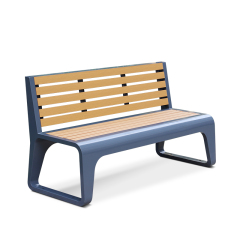 Modern Outdoor Bench 3-4 Seater Wooden Park Bench for Patio