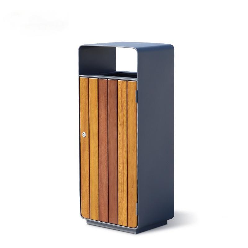 Outdoor Wooden Trash Can