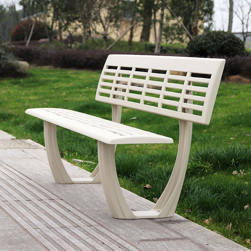 Aluminum Park Chair Outdoor Bench with Backrest