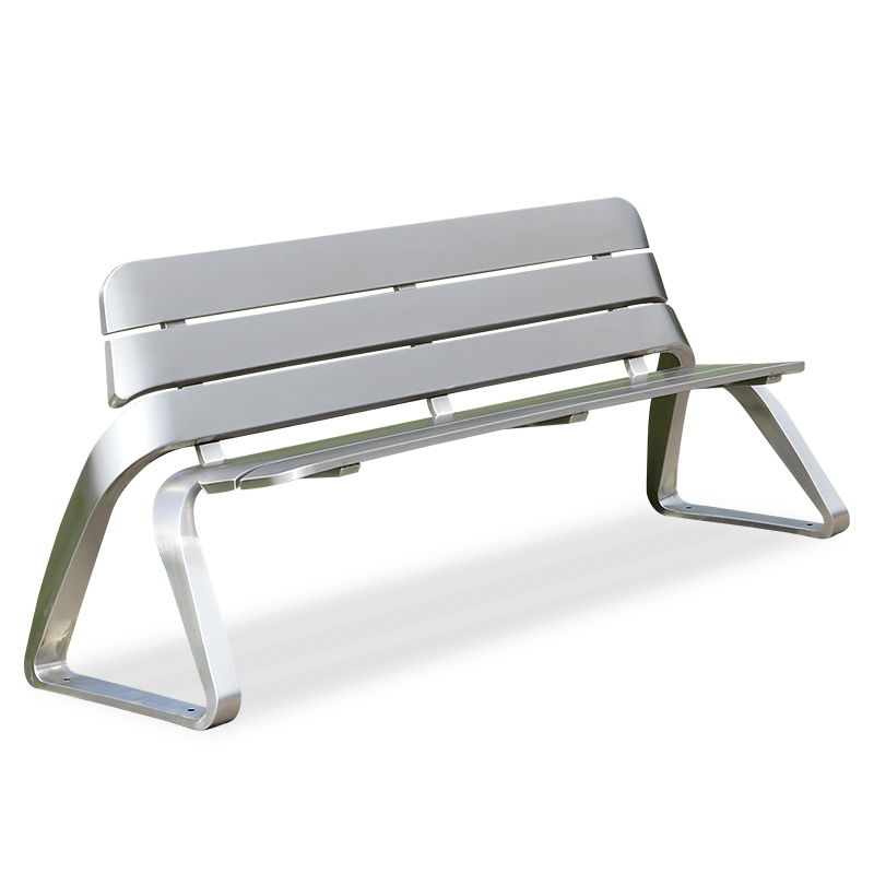 Stainless Steel Bench Chair Patio Seating For Park Garden Public Furniture