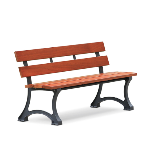 Wooden Park Chair Outdoor Bench with Backrest