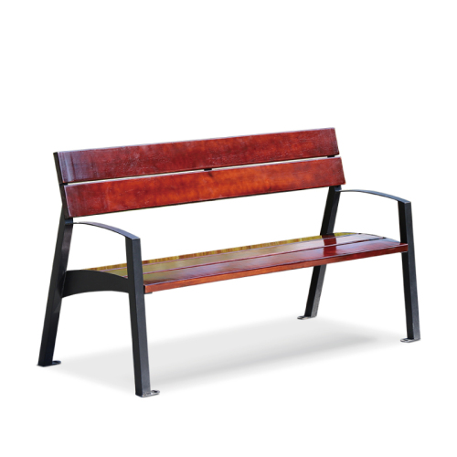 Wooden Park Chair Outdoor Bench with Armrest