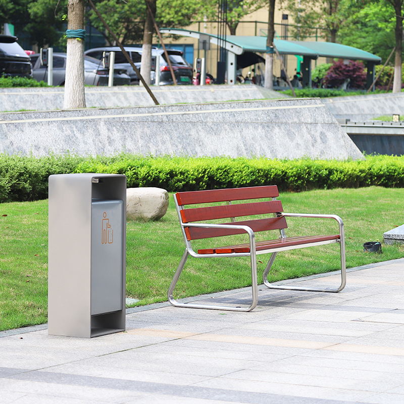 Wooden Park Chair Outdoor Garden Bench with Backrest