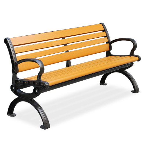 Outdoor Weather Resistant Metal Patio Bench for Public Area