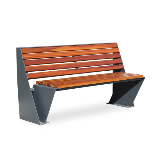 Heavy-duty Park Chair Outdoor Bench with Backrest