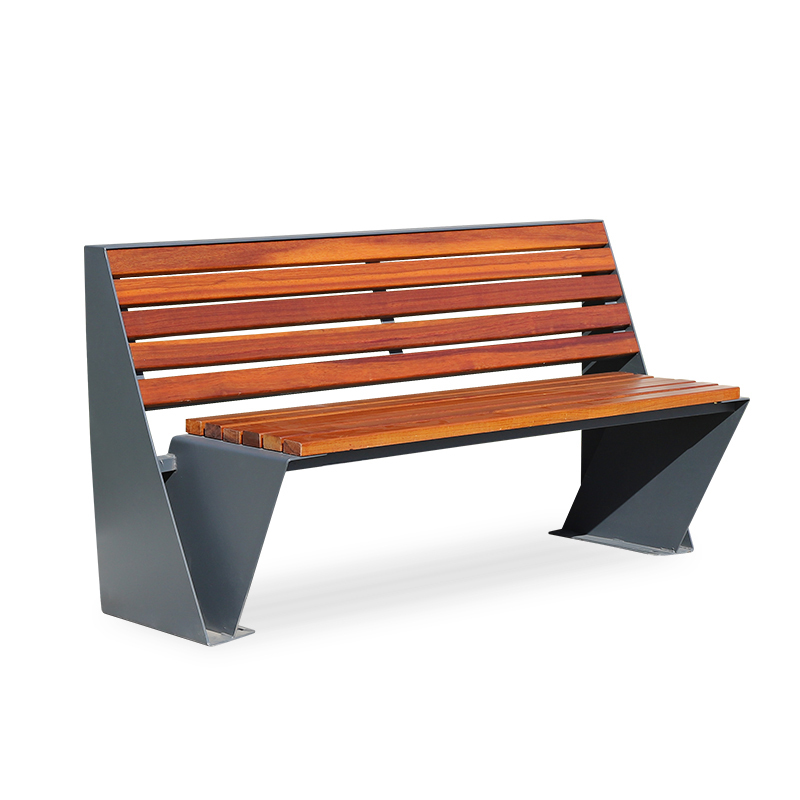 Heavy-duty Park Chair Outdoor Bench with Backrest