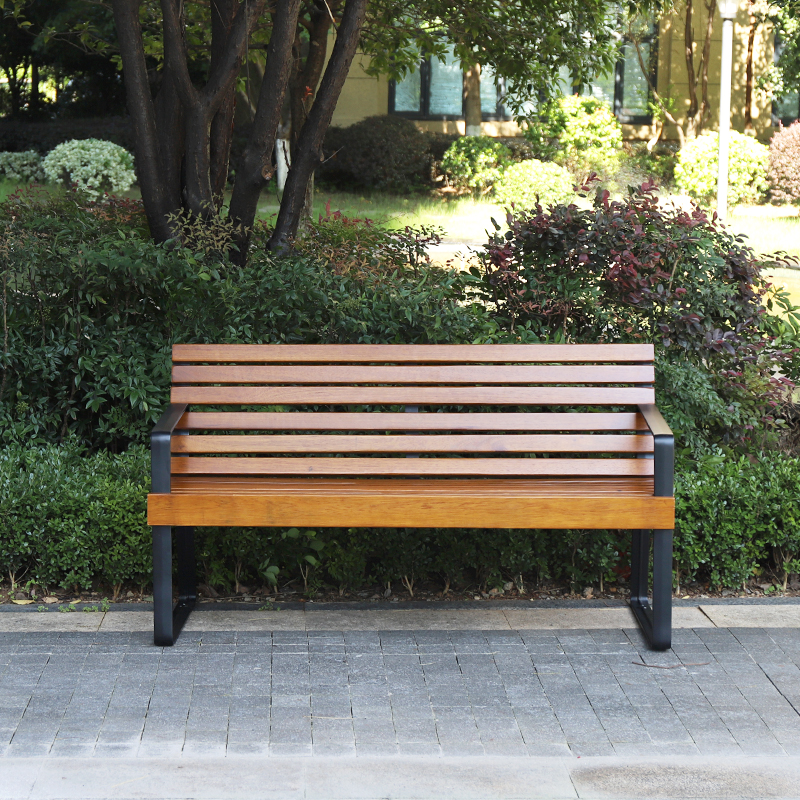 Wooden Park Chair Outdoor Bench with Handle