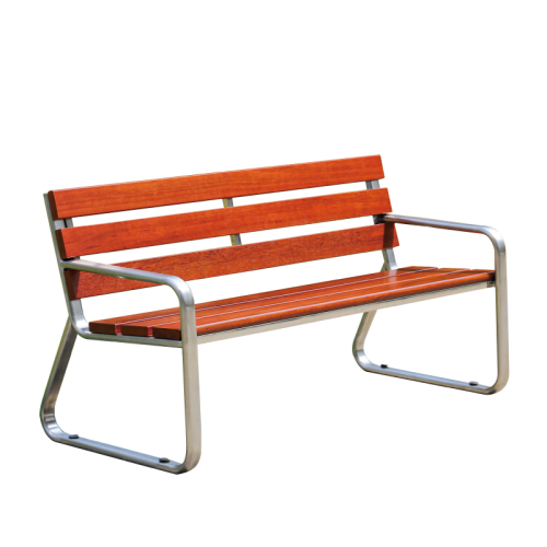 Wooden Park Chair Outdoor Garden Bench with Backrest