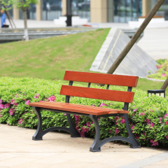 Wooden Park Chair Outdoor Bench with Backrest