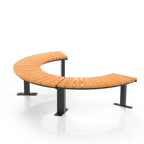 Street bench outdoor public urban seat wood bench for park