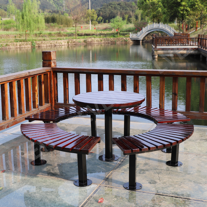Outdoor Picnic Table Park Seating Garden Table and Bench Set