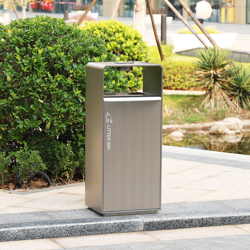 Outdoor Street Stainless Steel Trash Bin