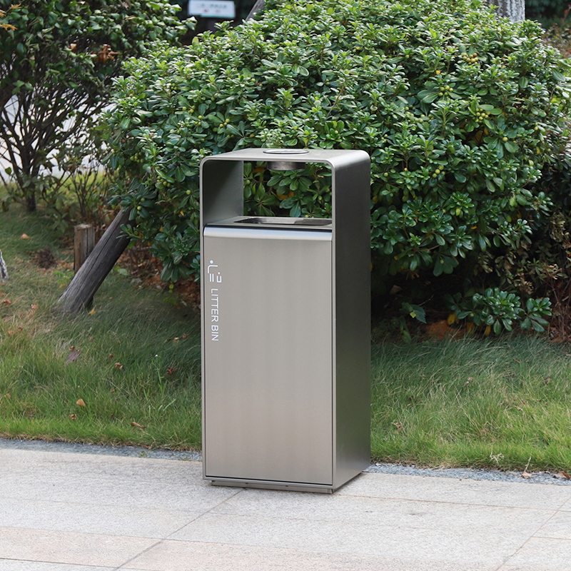 Outdoor Street Stainless Steel Trash Bin