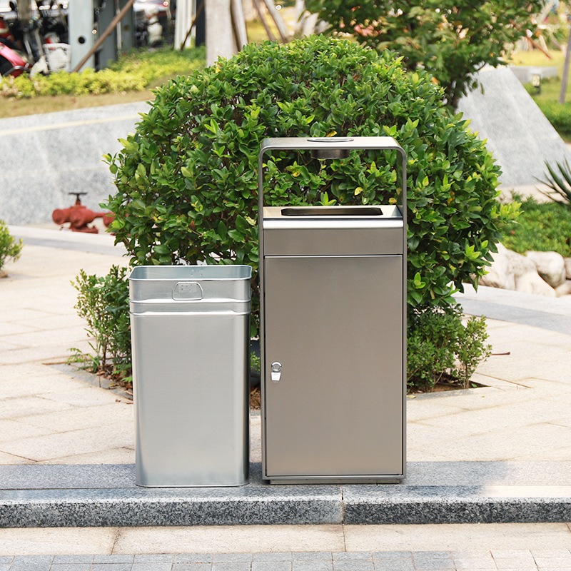 Outdoor Street Stainless Steel Trash Bin