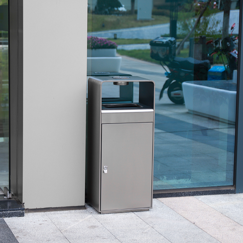 Outdoor Street Stainless Steel Trash Bin