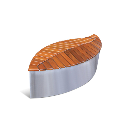 Stainless Steel with wood bench seat for outdoor and indoor