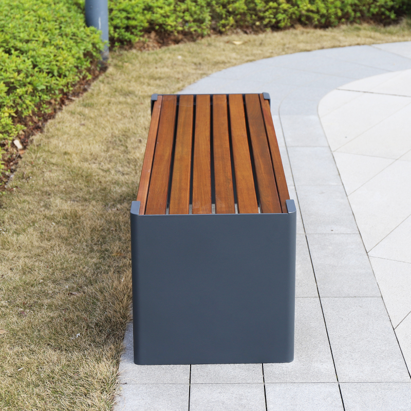 Patio Bench Wooden Seat for Park, Garden, Street, Hallway