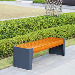 Patio Bench Wooden Seat for Park, Garden, Street, Hallway