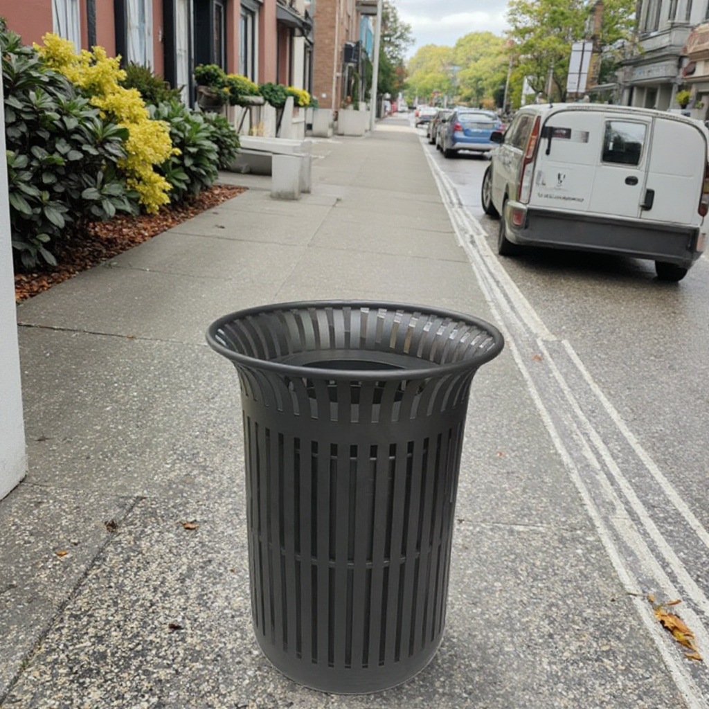 Outdoor Flower Basket Design Trash Cans