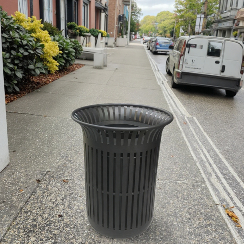 Outdoor Flower Basket Design Trash Cans
