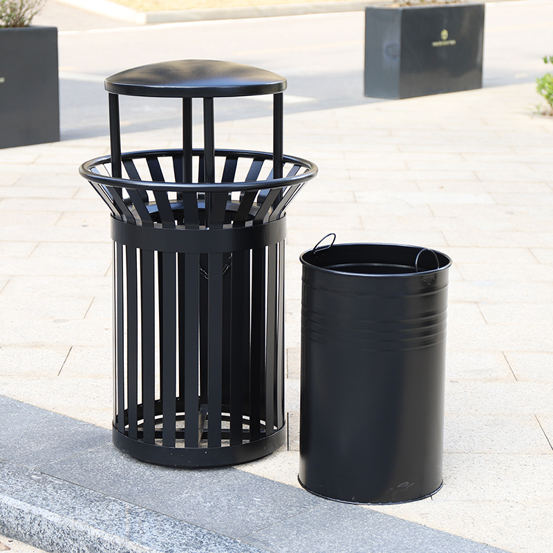 Outdoor Flower Basket Design Trash Cans