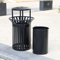 Outdoor Flower Basket Design Trash Cans