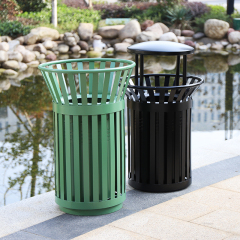 Outdoor Flower Basket Design Trash Cans