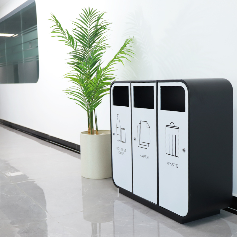 Classified Metal Trash Can