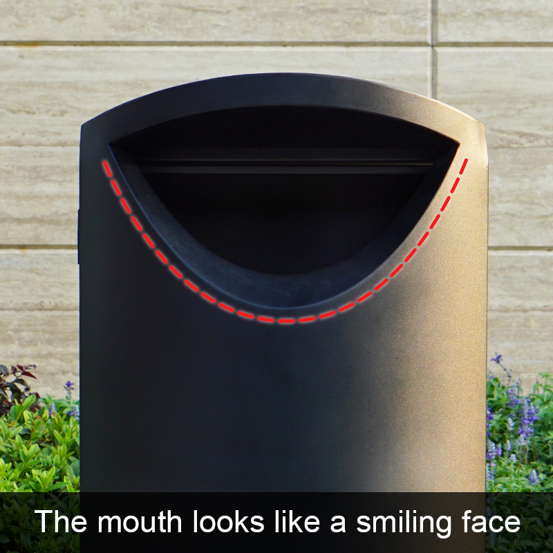 Stainless Steel Trash Bin For Outdoor Use
