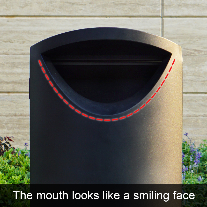 Stainless Steel Trash Bin For Outdoor Use