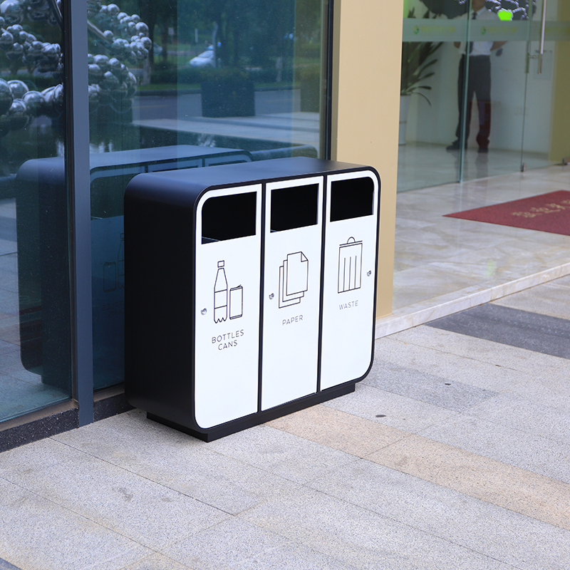 Classified Metal Trash Can