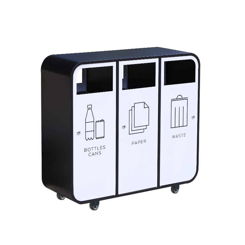 Classified Metal Trash Can